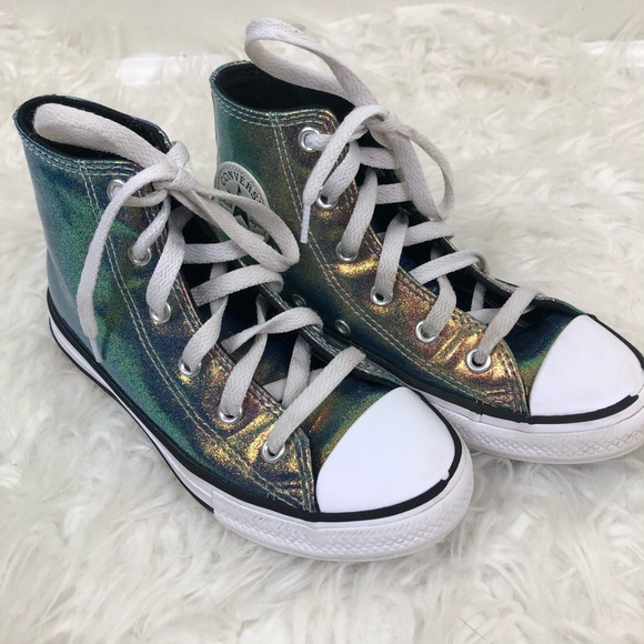 Converse Shoes Converse Iridescent Glitter Hightop Allstars Size Poshmark